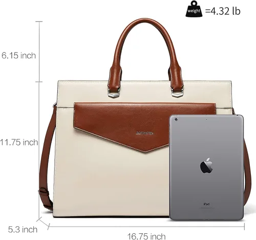 Vista 4 de BOSTANTEN Maletín para mujer paquete de carteras de cuero para mujer