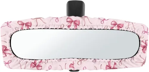 Vista 30 de Funda para espejo retrovisor de automóvil con estampado de vaca negro, protector de espejo retrovisor automático elástico