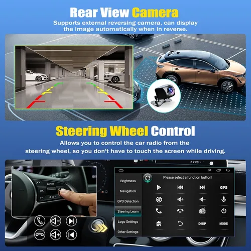 Vista 5 de Estéreo de coche 2+32G para Chevy Silverad Classic 1500 2500 2007 con CarPlay inalámbrico Android Auto, 7 pulgadas Android 13 pantalla táctil