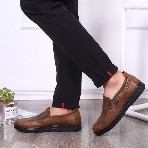 Vista 4 de Veslexth Mocasines para hombre, zapatos casuales para exteriores, transpirables, cómodos, ligeros, para adultos, para conducir, viajar, caminar