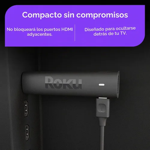 Vista 5 de Roku Streaming Stick 4K con control remoto por voz - HDR10+ y Dolby Vision