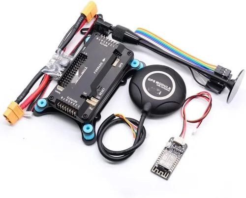 Vista 7 de Accesorios para drones APM2.8 para controlador de vuelo Ardupilot + para M8N GPS brújula integrada + soporte GPS + amortiguador para cuadricóptero
