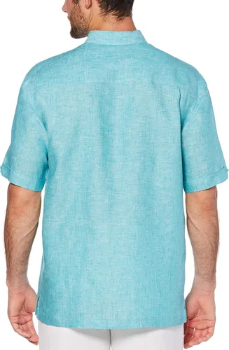 Vista 5 de Cubavera Camisa abotonada de manga corta con un bolsillo para hombre