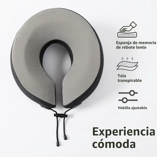 Vista 3 de Almohada ergonómica con espuma viscoelástica de primera calidad para recuperación posquirúrgica, sueño cómodo y masaje. Cuenta con correa ajustable