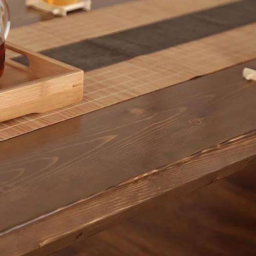Vista 6 de Mesa de centro contemporánea de madera maciza de 4 patas, mesa de centro de estilo japonés Tatami, mesa baja de madera de pino zen, mesa de té
