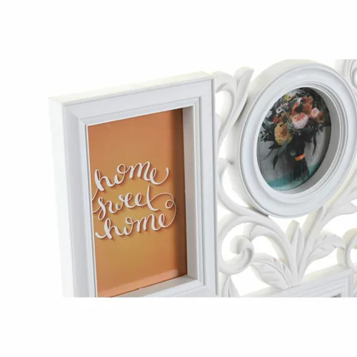 Vista 4 de Marco de Fotos DKD Home Decor 8 fotos Cristal Blanco PP (58 x 2 x 37,5 cm) (2 Unidades)
