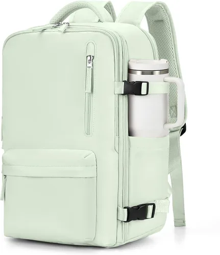 Vista 19 de VGCUB Mochila grande de viaje para trabajo, negocios, mochila para computadora portátil aprobada para vuelo, para mujeres y hombres, mochila