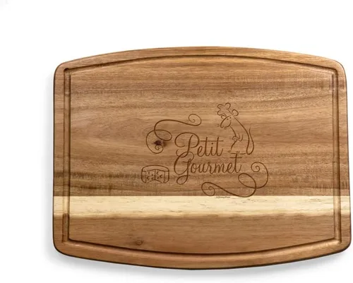 Vista 17 de PICNIC TIME Tabla de cortar oval de madera de acacia de la Mansión Encantada de Disney, (madera de acacia)