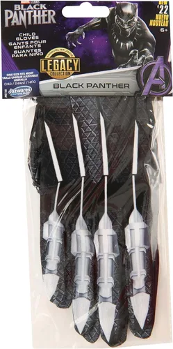 Vista 2 de MARVEL Boys Black Panther Gloves, Kids Superhero Halloween Costume Gloves, Child - Officially Licensed