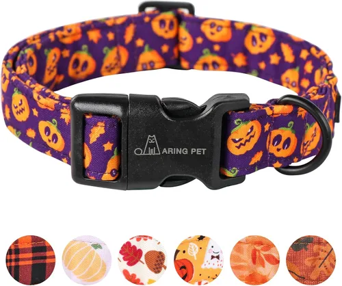 Vista 32 de Aring Pet Collar de algodón, ligero y ajustable, con hebilla de liberación rápida para perros pequeños, medianos y grandes Y: caqui