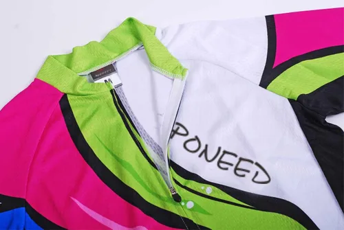 Vista 5 de sponeed Maillot de ciclismo de manga larga para mujer, transpirable