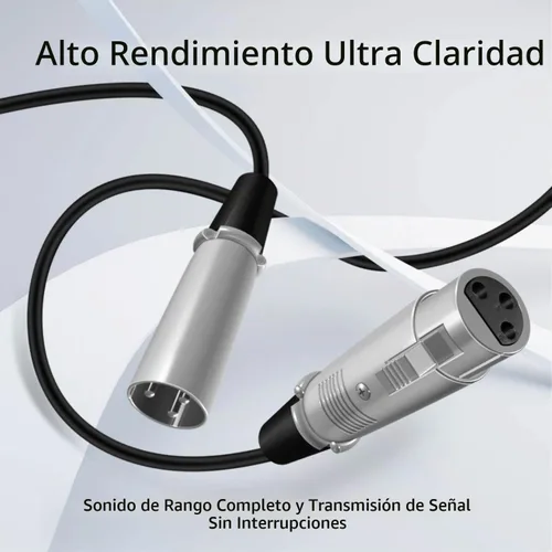 Vista 2 de TNP XLR - Cable de micrófono XLR de 3 pines macho a hembra, conector de audio de cable de micrófono equilibrado, convertidor de adaptador