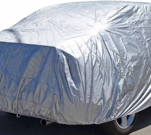 Vista 6 de Motor Trend Capa de protección UV básica, transpirable, a prueba de polvo, ajuste universal, cubierta completa para coche, todo tipo de clima