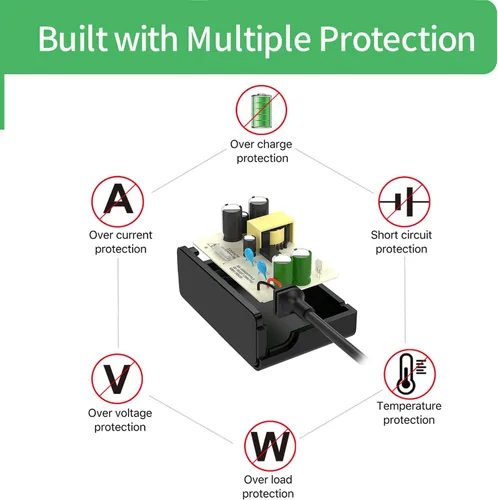 Vista 4 de Cargador de pared micro USB de 5V 2A, adaptador de fuente de alimentación micro USB AC/DC 5V para Raspberry Pi Zero, Kindle Paperwhite, Echo Dot