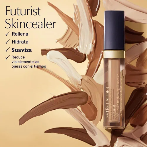 Vista 7 de Estée Lauder Futurist Soft Touch Brightening Skincealer Concealer with Vitamin C, 0.2 Fl Oz .5C - Ultra ligero con matices fríos