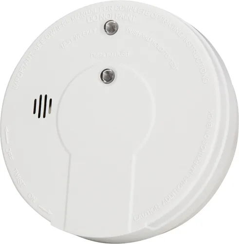 Vista 2 de Kidde Detector de humo premium, alarma de humo con batería con función de silencio, batería de 9 V incluida
