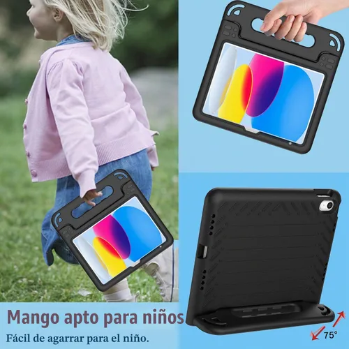 Vista 8 de AVAWO - Funda infantil para iPad de 10.9 pulgadas con protector de pantalla integrado, duradera, a prueba de golpes, ligera, con mango protector