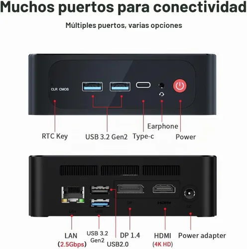Vista 7 de Beelink SER5 Mini PC, AMD Ryzen 5 5500U 6C/12T, 16G DDR4 RAM 480G SSD