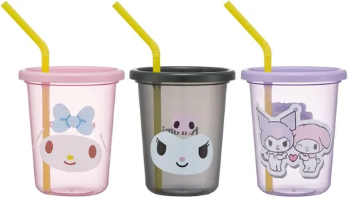 Vista 18 de Skater SIH2ST-A Tumbler with Straw, 8.1 fl oz (230 ml), 3 Pieces, Snoopy 80s Cafe, Made in Japan