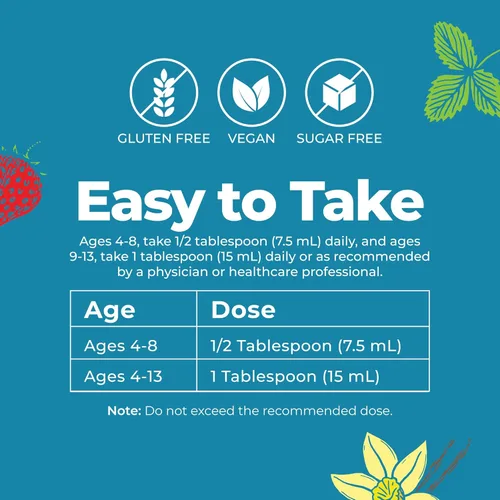 Vista 8 de Multivitamínico para niños Multivitamínico sin azúcar Vitaminas líquidas para niños Suplemento de apoyo inmunológico Salud cognitiva