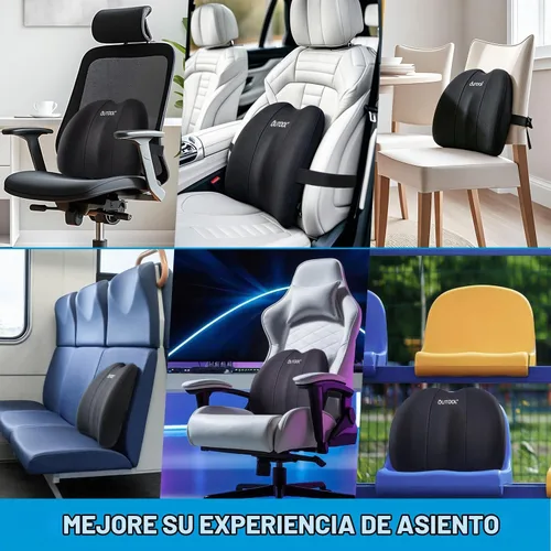 Vista 6 de QUTOOL - Soporte lumbar patentado para aliviar la presión de la silla de Mejora la postura, almohada ergonómica de apoyo para la espalda baja