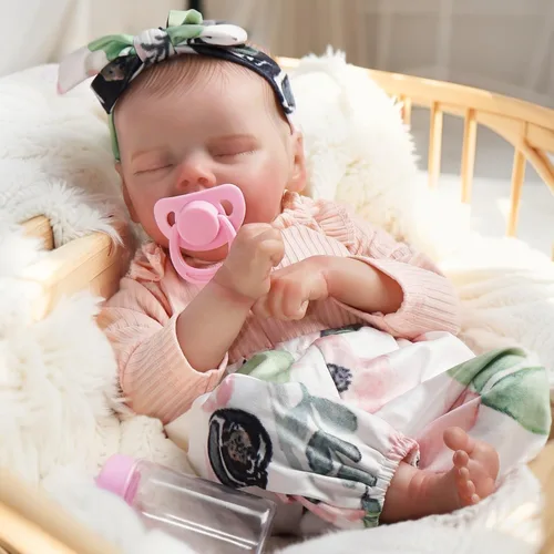 Vista 10 de Muñecas Reborn Baby de 18 pulgadas realista con cuerpo de vinilo completo, muñecas de bebé realistas de la vida real para niños a partir de 3 años