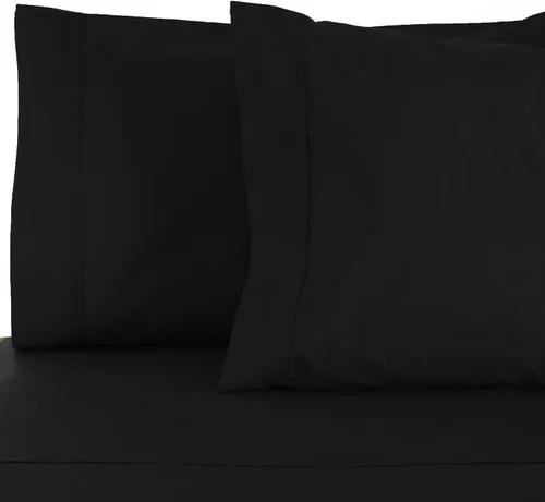 Vista 2 de Superior Juego de 2 fundas de almohada de algodón egipcio de 530 hilos, modernas, sólidas, clásicas, básicas de comodidad ultra suave, artículos