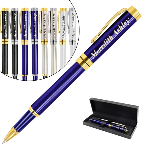 Vista 15 de Aolun Bolígrafos personalizados, bolígrafo grabado personalizado, perfecto para cumpleaños, negocios, fiestas con nombre, eslogan o logotipo, tinta