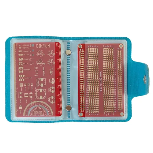 Vista 3 de Gikfun Regla de PCB y referencia de componentes SMD, herramienta de medición con condensador de resistencia, plantilla IC para ingenieros