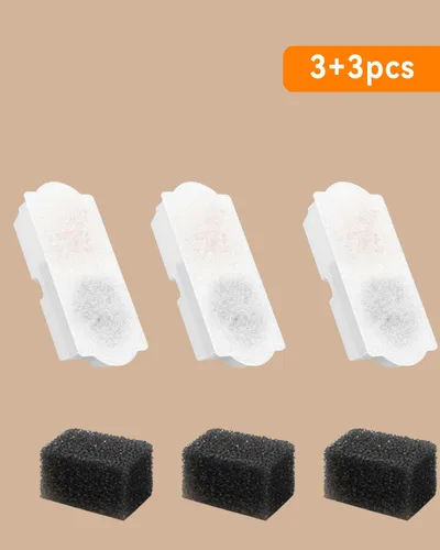 Vista 6 de Fuente de agua de cerámica para gatos, fuentes para gatos de 2.2 L/74 onzas para beber en interiores, fuente de agua para mascotas con bomba ultra