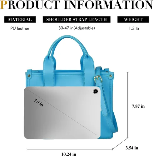 Vista 3 de Bolso de mano para mujer, bolso de mano de cuero a la moda, pequeño bolso cruzado personalizado con asa superior para el trabajo y viajes