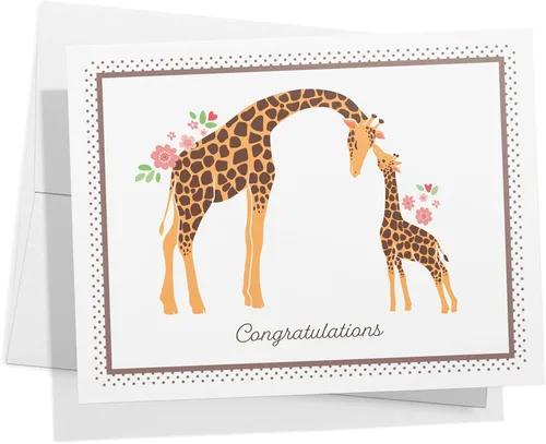 Vista 4 de Twigs Papel – Surtido de tarjetas de felicitación para baby shower en blanco con sobres, tarjetas de felicitación para niños y niñas, tarjetas