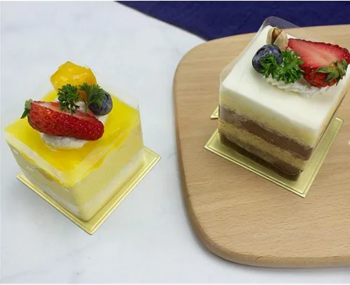 Vista 3 de 200 mini tablas para tartas, bases cuadradas para pasteles, bandeja para exhibiciones de postres