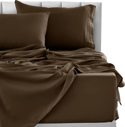 Vista 228 de LUX Décor - Juego de sábanas Twin de microfibra ultrasuave de 3 piezas con sábana encimera, sábana bajera de 16 pulgadas de profundidad y funda