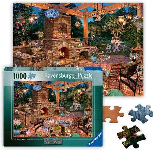 Vista 10 de Ravensburger My Haven Artist's Shed - Rompecabezas de 1000 piezas Imágenes relajantes Cada pieza única con tecnología Softclick Blueboard