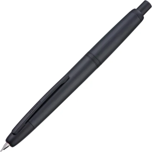 Vista 18 de Jinhao 20 Press Pluma estilográfica, azul oscuro con plumín fino retráctil y juego de convertidor de tinta (clip plateado)