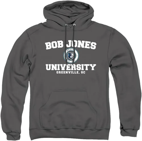 Vista 7 de Bob Jones University - Sudadera con capucha y logotipo oficial del círculo unisex para adultos Athletic Heather