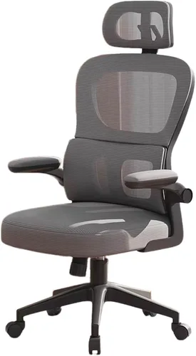 Vista 12 de Ergonomic Swivel Gaming Chair High Back Mesh Computer Desk Office Chair with Flip-Up Armrests and Elastic Lumbar Support, Space-Saving Design for