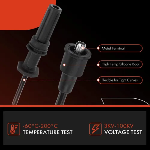 Vista 4 de A-Premium Juego de 4 cables de bujía de encendido compatibles con Subaru Impreza 1993 1994 1995 1996 1.8L 2.2L SOHC