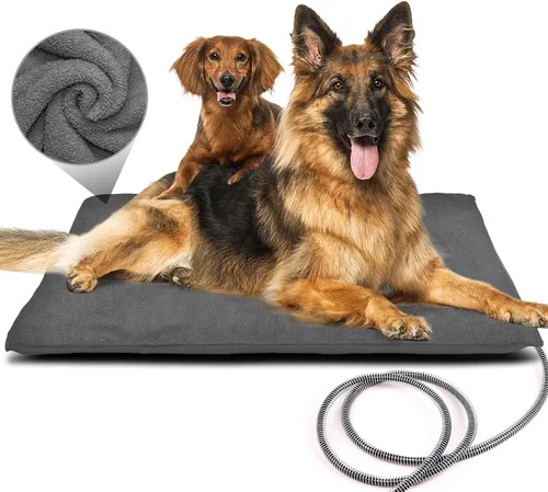 Vista 15 de Almohadilla térmica para mascotas al aire libre para gatos y perros, tapete calefactable para gato y perro con temperatura automática, almohadilla