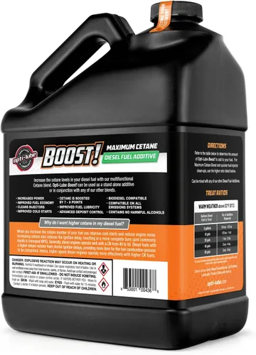 Vista 2 de Opti-Lube Aditivo de combustible diesel de fórmula máxima de cetano: galones (1 galón (2560 galones))