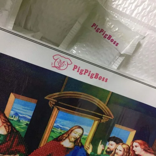 Vista 4 de pigpigboss The Last Supper - Kit de arte de pintura de diamantes de imitación 5D DIY religión por números para adultos, principiantes, decoración
