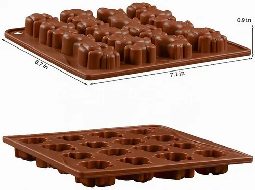 Vista 4 de Paquete de 2 moldes de caramelo de chocolate de elefante, moldes de silicona para bombas de grasa cetogénicas, mini crayón de jabón, molde de resina