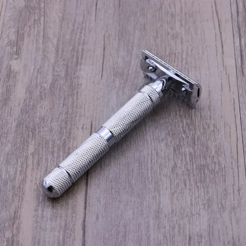 Vista 7 de Beaupretty 3 piezas de afeitar de doble filo para hombre, herramienta de afeitar segura de acero inoxidable, perfecta para peluquería o hogar