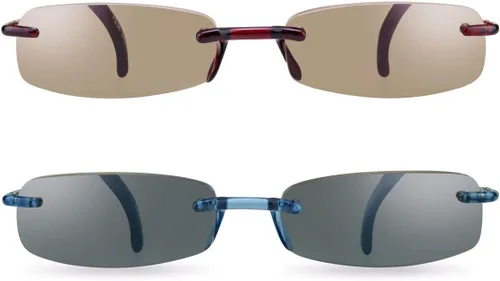Vista 17 de proSPORT 2 pares de lentes de sol de lectura tintados, sin montura para hombres y mujeres