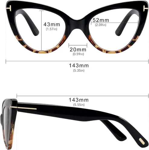 Vista 4 de MEETSUN Monturas de anteojos de moda sin receta para mujer anteojos falsos retro de gran tamaño lente transparente HD