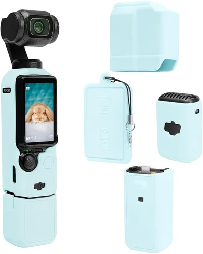 Vista 19 de Funda protectora para cámara DJI Osmo Pocket 3/Xtra Muse, funda de silicona suave con 2 protectores de pantalla y lente, accesorios de cuerpo