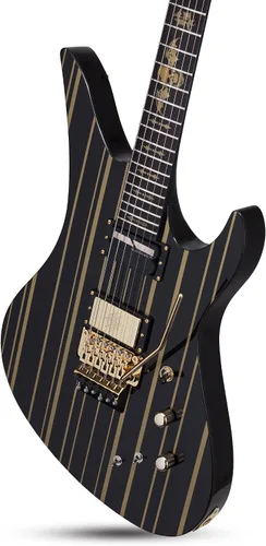 Vista 9 de Schecter Synyster Gates Custom-S - Negro con rayas doradas