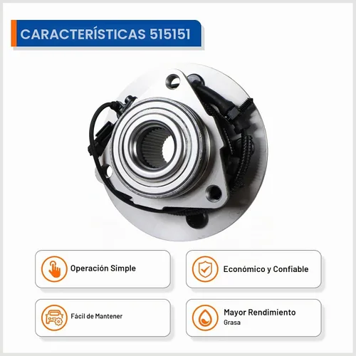 Vista 5 de PAROD 515151 Buje de rueda delantera para Ram 1500, Ram 1500 Classic ABS 5