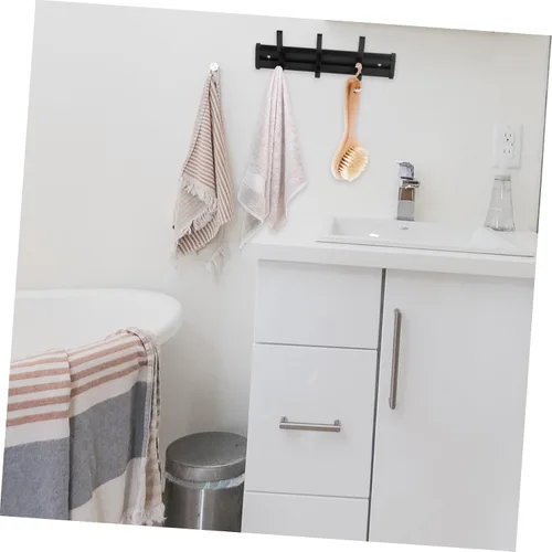 Vista 9 de DOITOOL Percha de baño para almacenamiento de inodoro, ganchos para ducha, gancho para toallas de baño